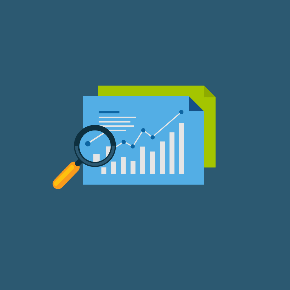 Analytics charts illustration